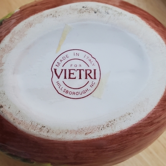 Vietri Made in Italy Hand Painted Sugar/Trinket Box Lidded Bowl Set of 2 - Picture 8 of 10